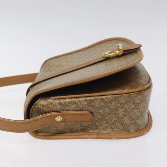CELINE Macadam Canvas Shoulder Bag Pvc Beige Gold - Picture 5 of 13